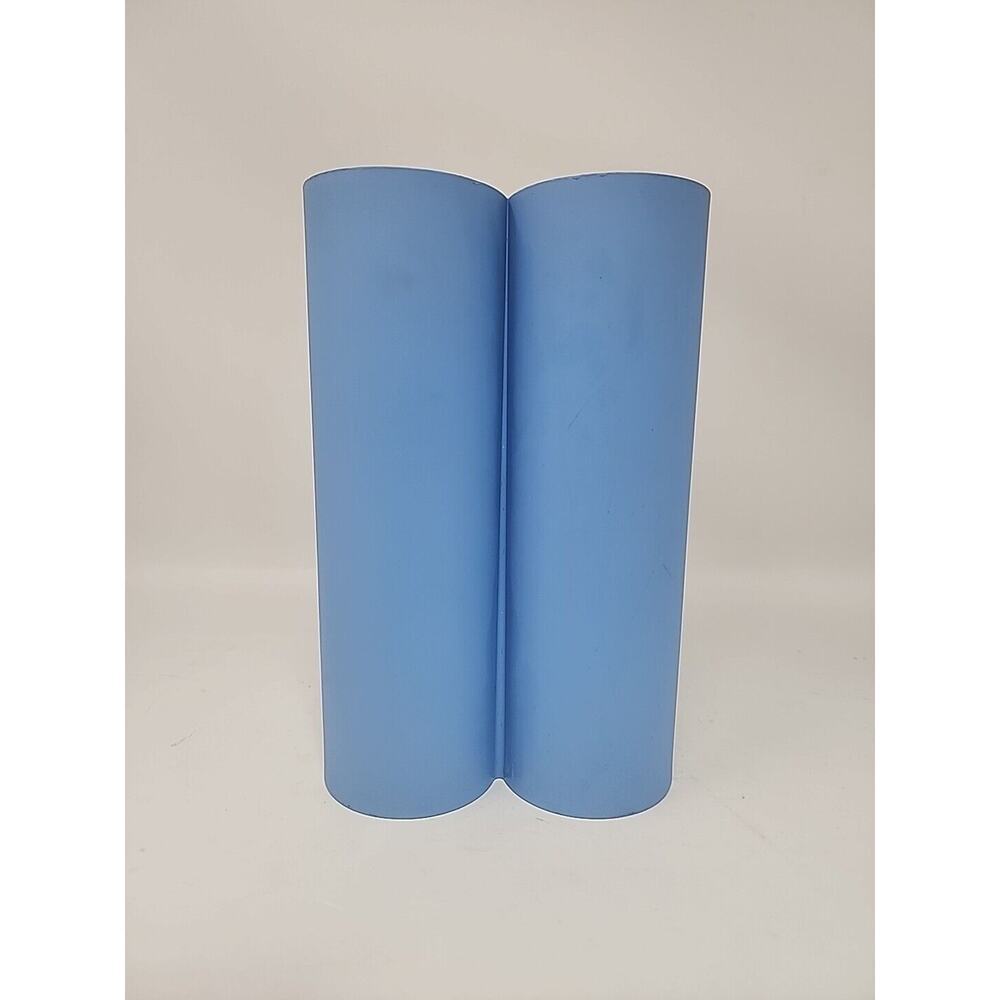 Vtg Tupperware Flower Vase‎ Utensil Holder Cutlery Caddy 7.5" Tall Blue 3459A-2